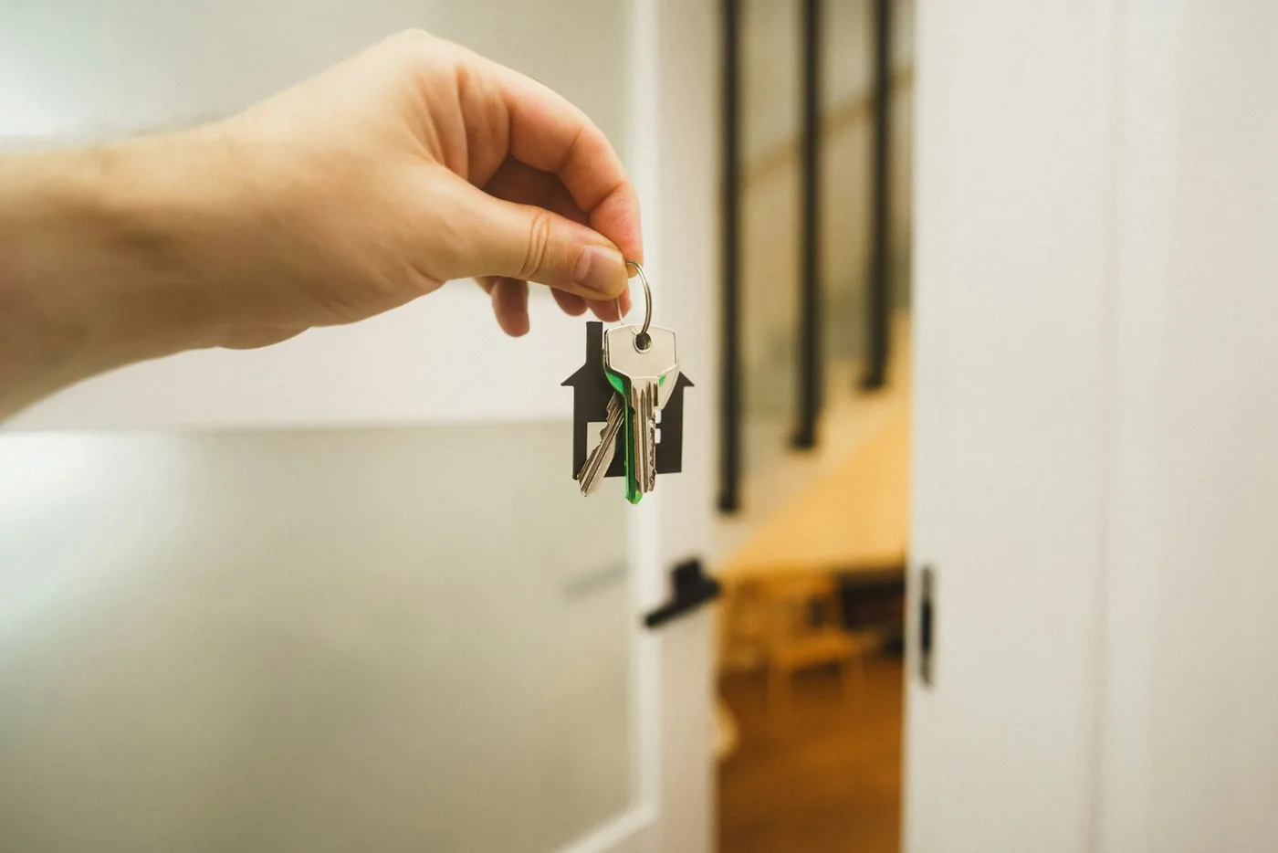 Keys ready for a new tenant move-in at a professionally managed rental home